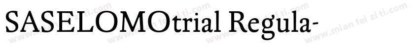 SASELOMOtrial Regula字体转换